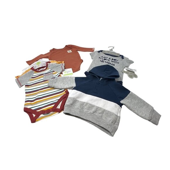 Baby Clothes - Bodysuits, Sweatshirt, Hat, Socks - Sizes 0-3M & 3-6M‎ - Picture 12 of 12